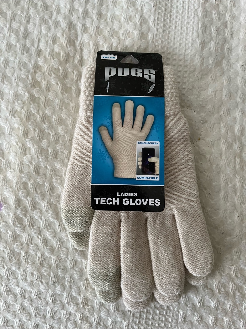 Pugs Ladies Tech Gloves in Light Beige